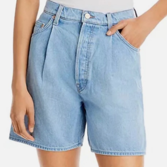 “NEW” MOTHER Snacks! The Pleated Fun Dip Short - Picture 1 of 9